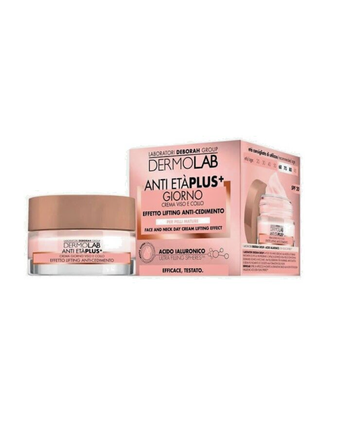 dermolab crema viso anti età plus anti cedimento acido ialuronico pelle matura
