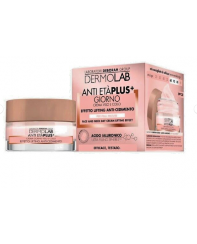 dermolab crema viso anti età plus anti cedimento acido ialuronico pelle matura
