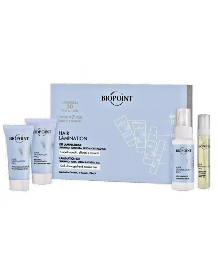 NUTRI E RIPARA  i TUOI CAPElli CON BIOPOINT KIT PROVA LAMINAZIONE 3D CON FIBRA