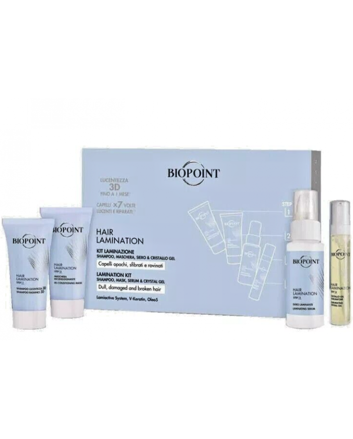 NUTRI E RIPARA  i TUOI CAPElli CON BIOPOINT KIT PROVA LAMINAZIONE 3D CON FIBRA
