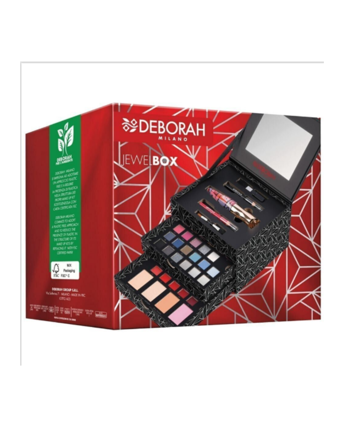DEBORAH MAKE UP JEWEL TROUSSE COFANETTO PER TRUCCO OMBRETTI GLOSS MASCARA MATITA