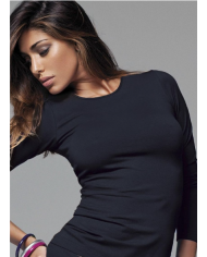 Jadea Maglia Girocollo a Manica Lunga In leggero cotone Colore Nero 4055