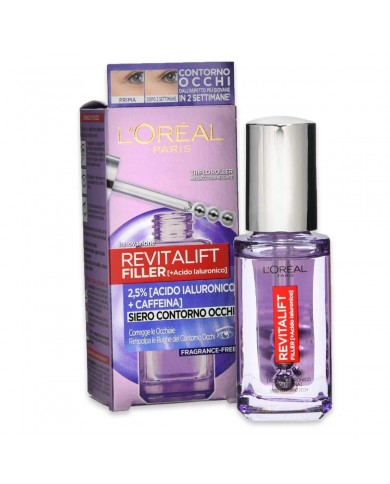 L'OREAL REVITALIFT FILLER SIERO CONTORNO OCCHI 20 ML ACIDO IALURONICO E CAFFEINA