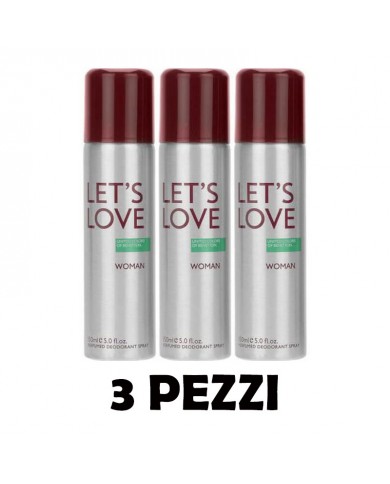 KIT 3 PEZZI LET'S LOVE WOMAN UNDER COLOR OF BENETTON 150ML
