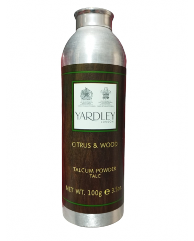 Yardley polvere di talco citrus e wood 100g