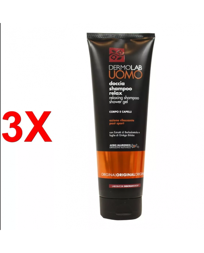 Dermolab Uomo Doccia Shampoo Relax Corpo E Capelli idratante rilassante