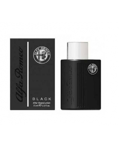Alfa Romeo Black After Shave Lotion 75ml - Limone, Pompelmo, Rosa Nera, Oud