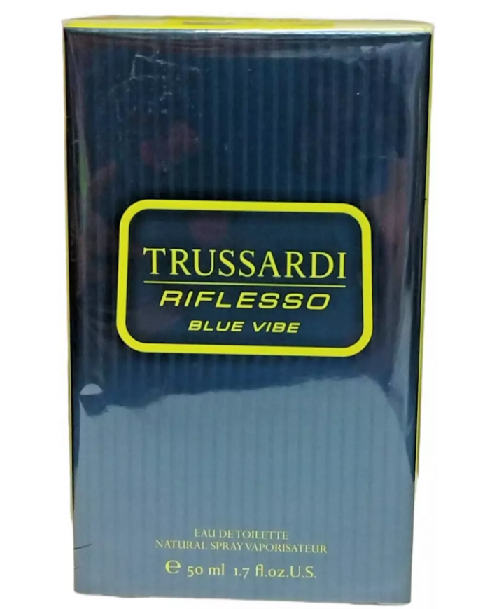 Profumo maschile trussardi riflesso blue vibe 50 ml spray aromatico legnoso