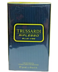 Profumo maschile trussardi riflesso blue vibe 50 ml spray aromatico legnoso