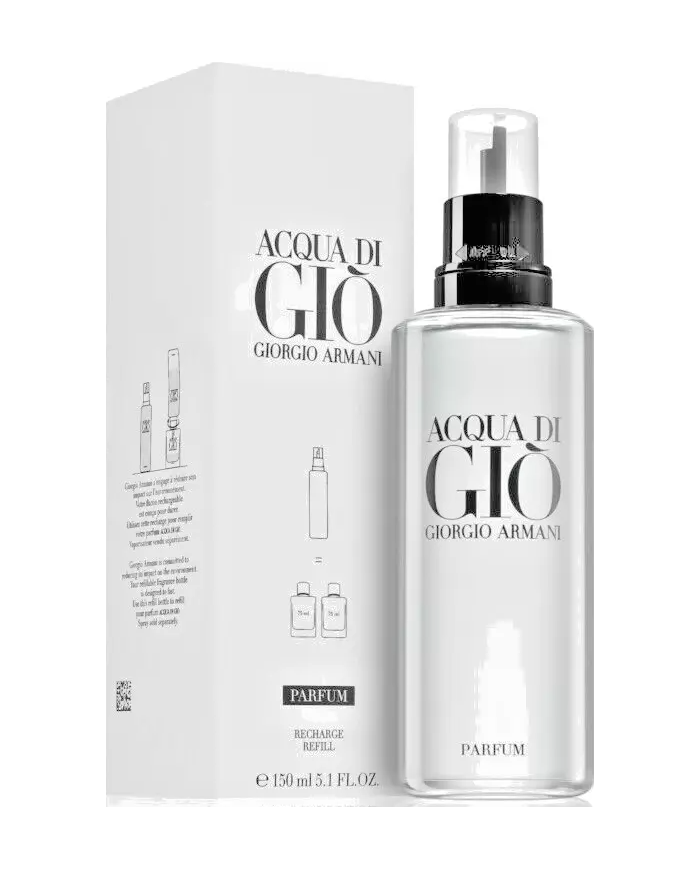 ARMANI Acqua di Giò Parfum 150 ml ricarica fragranza maschile Legnosa-Acquatica