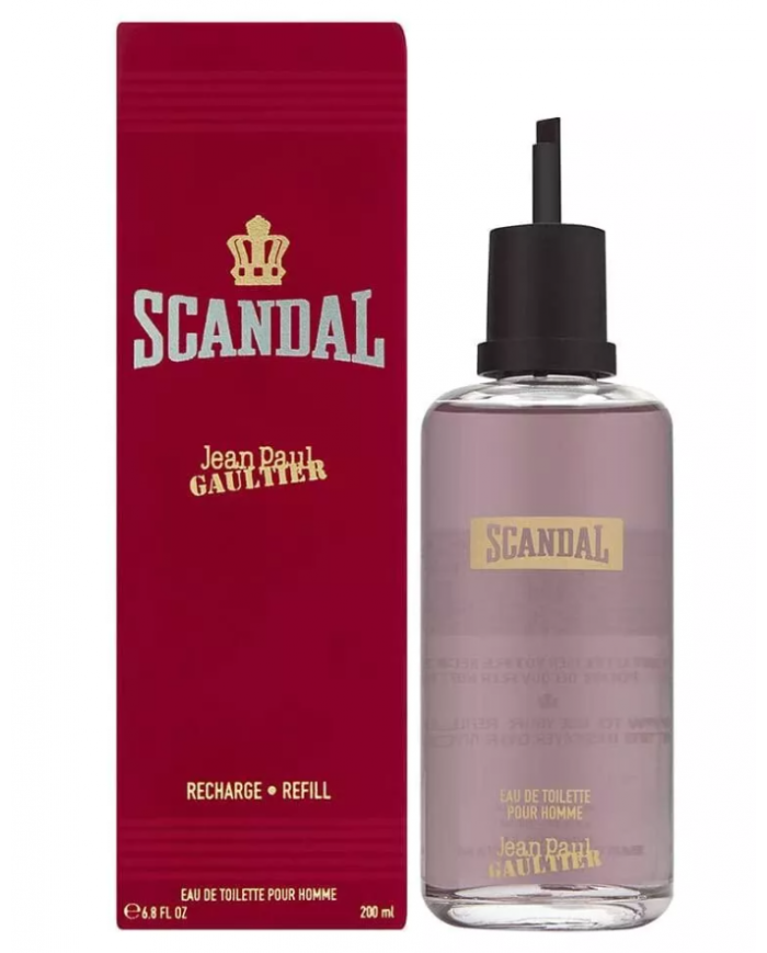 JEAN PAUL GAULTIER  SCANDAL HOMME EAU DE TOILETTE PROFUMO MASCHILE RICARA 200 ML