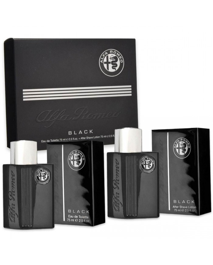 Alfa romeo black eau de toilette e dopo barba da uomo him puro essenziale