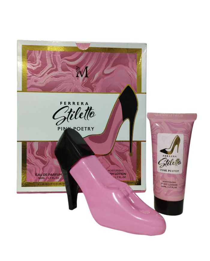 Ferrera stiletto pink poetry profumo femminile 50 ml e crema corpo 50 ml