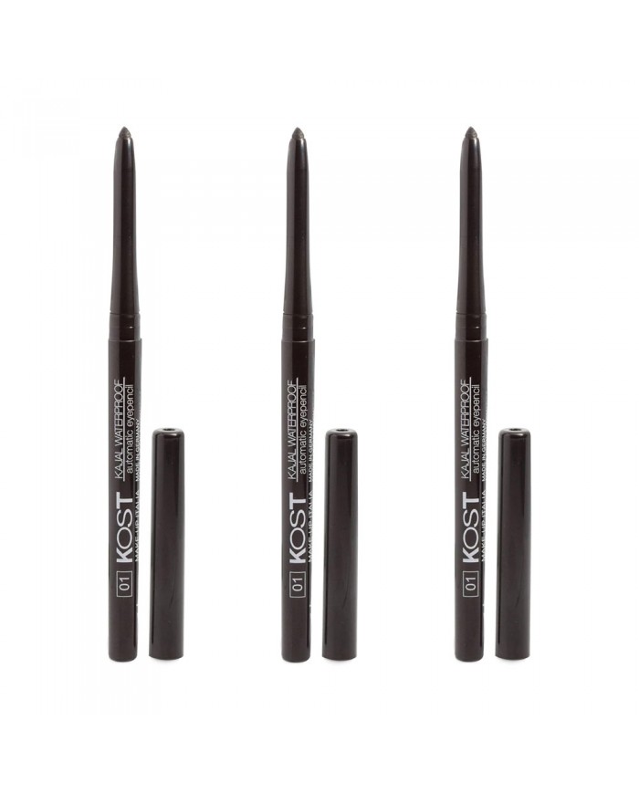 3x Kost Matita Automatica Kajal WP 01 - Lunga Tenuta Waterproof