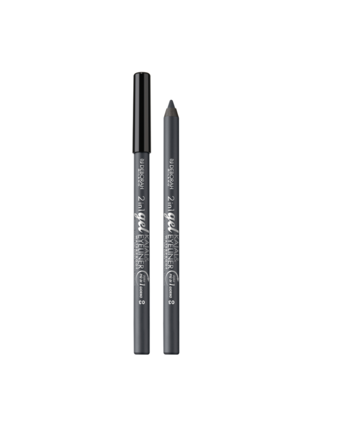 Deborah Milano Matita 2 In 1 Gel Kajal & Eyeliner 03 GREY  colore  intenso