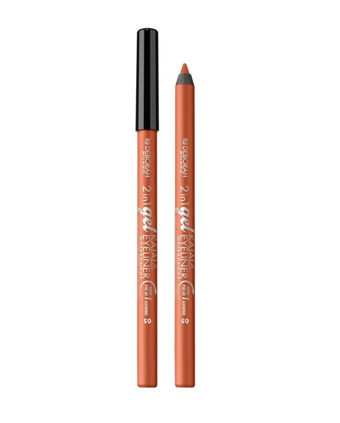 Deborah Milano Matita 2 In 1 Gel Kajal & Eyeliner 05 Bronze colore  intenso