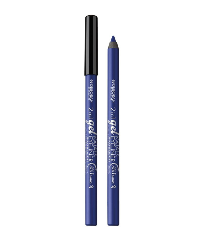 Deborah Milano Matita 2 In 1 Gel Kajal & Eyeliner 07 Blue  colore  intenso