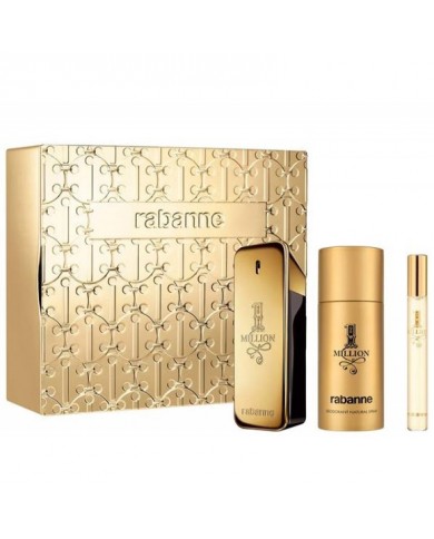 Rabanne Cofanetto 1 Million EDT 100ml + Deodorante Spray 150ml + Travel Spray 10ml