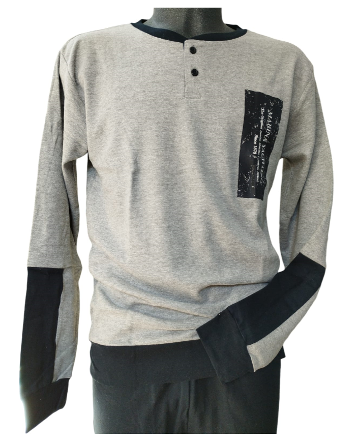 Marina Yachting pigiama maschile manica lunga caldo cotone per inverno freddo