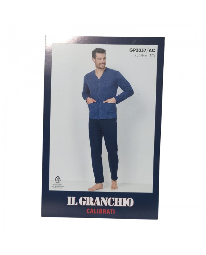 Il granchio pigiama calibrato maschile a manica lunga caldo cotone per inverno