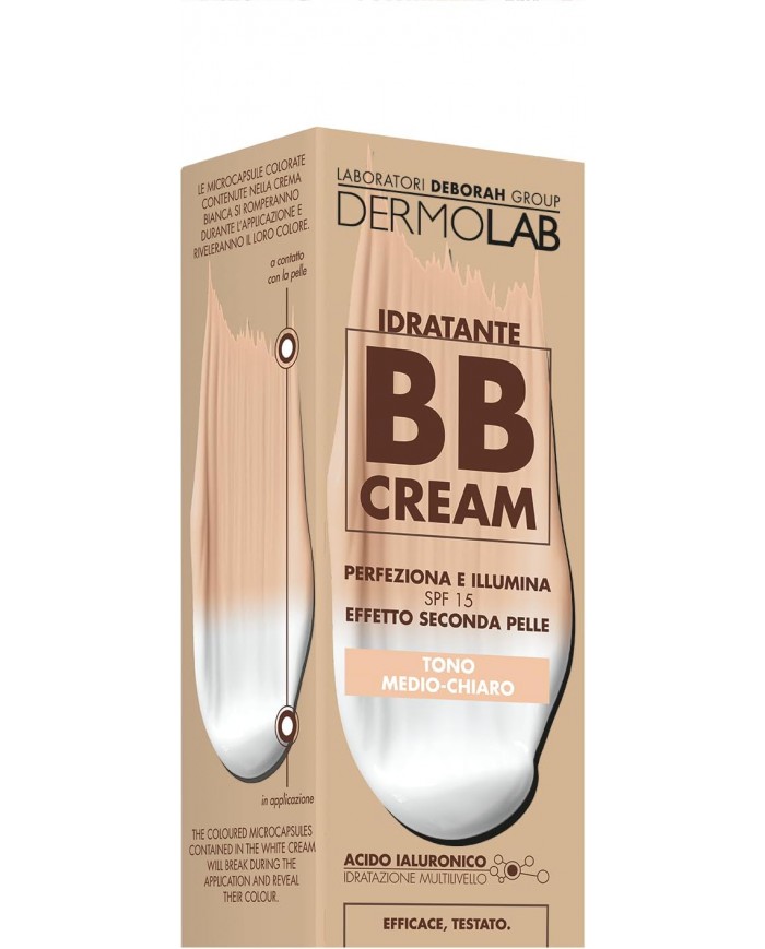 Dermolab BB Cream Idratante 50ml - Tono Medio Chiaro, Effetto Seconda Pelle 8009518466874