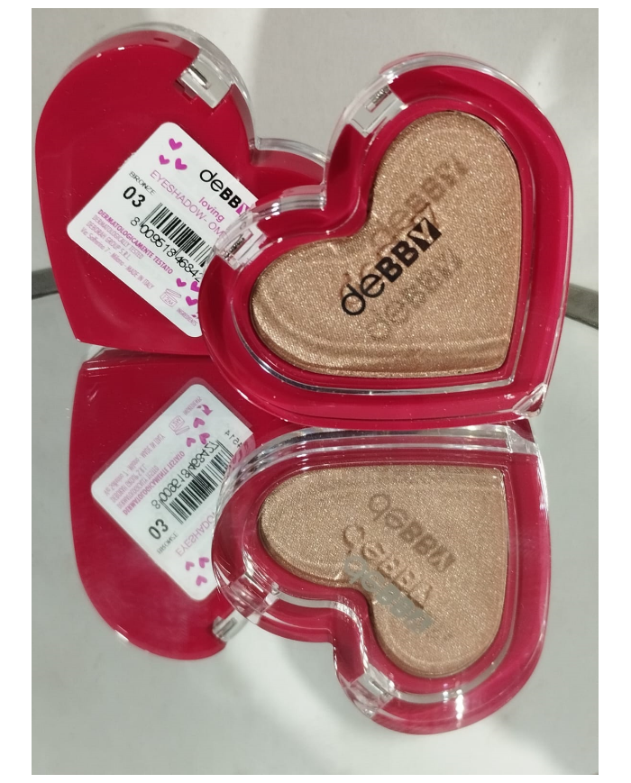 Debby love san valentino cuore rosso ombretto in polvere 02 taupe brillante