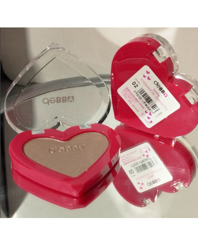 Debby love san valentino cuore rosso ombretto in polvere 02 taupe brillante