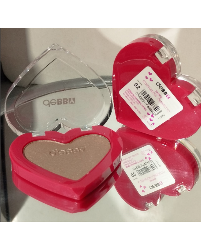 Debby love san valentino cuore rosso ombretto in polvere 02 taupe brillante