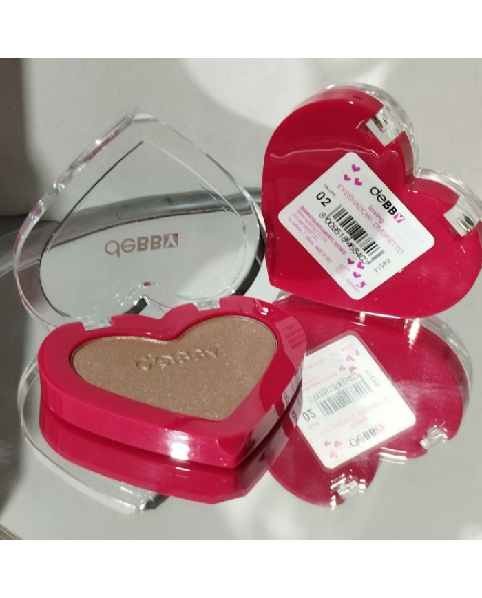 Debby love san valentino cuore rosso ombretto in polvere 02 taupe brillante