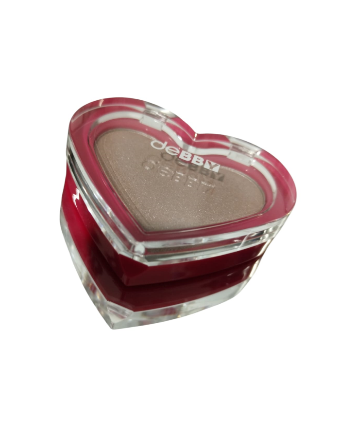 Debby love san valentino cuore rosso ombretto in polvere 02 taupe brillante