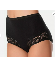 JADEA vita alta morbido cotone elastico comfort Tg 9 NERO art 06 culotta pizzo