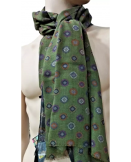 Fanatique Stola Sciarpa unisex Lana stampa digitale color crema con stampe