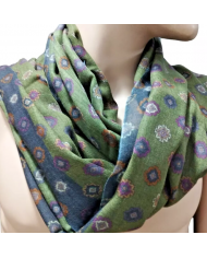 Fanatique Stola Sciarpa unisex Lana stampa digitale color verdone con stampe