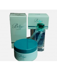 BELLAGIO 100ML profumo e body cream turquoise da donna vanigliato fruttato kit 8055519861804