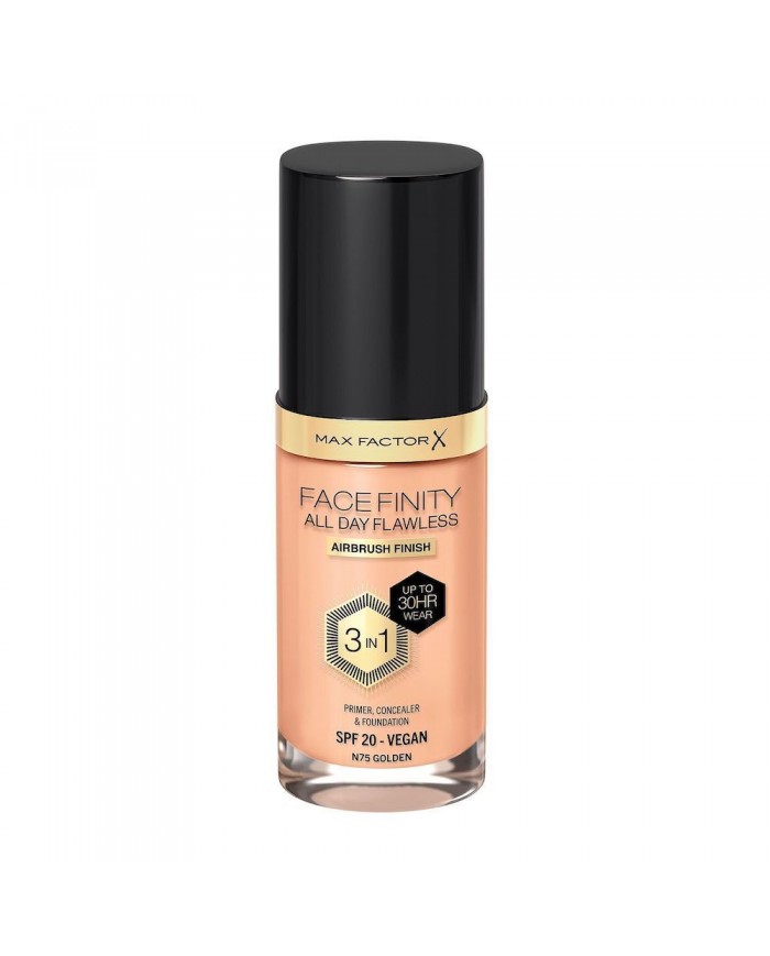 Max Factor Facefinity 3in1 Primer, Concealer y Foundation 75-Golden 30ml