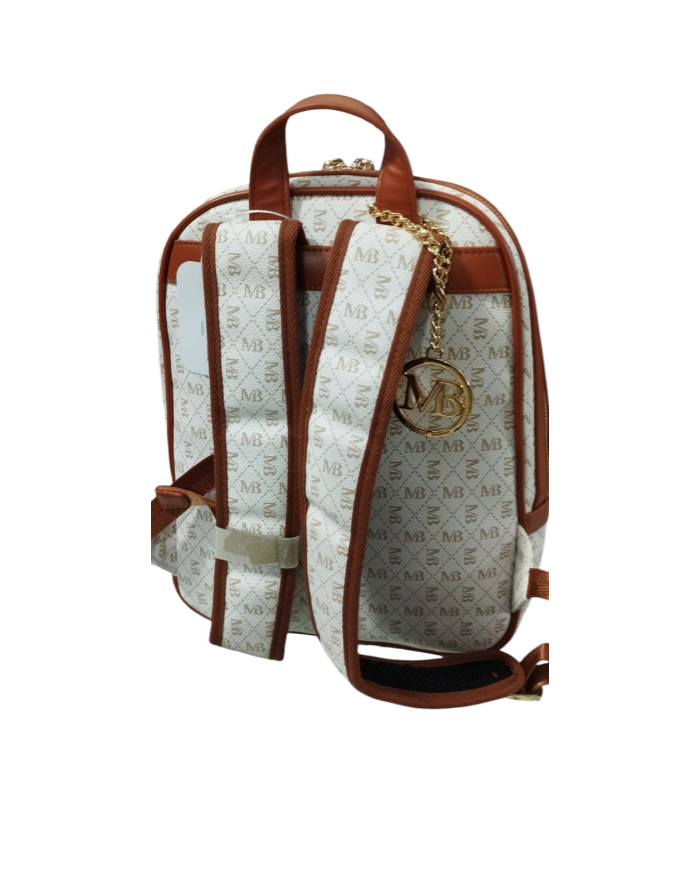 Michael Bolton zaino beige da donna con doppia tasca esterna