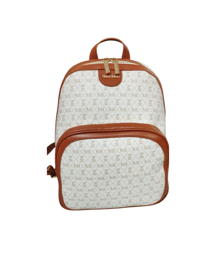 Michael Bolton zaino beige da donna con doppia tasca esterna