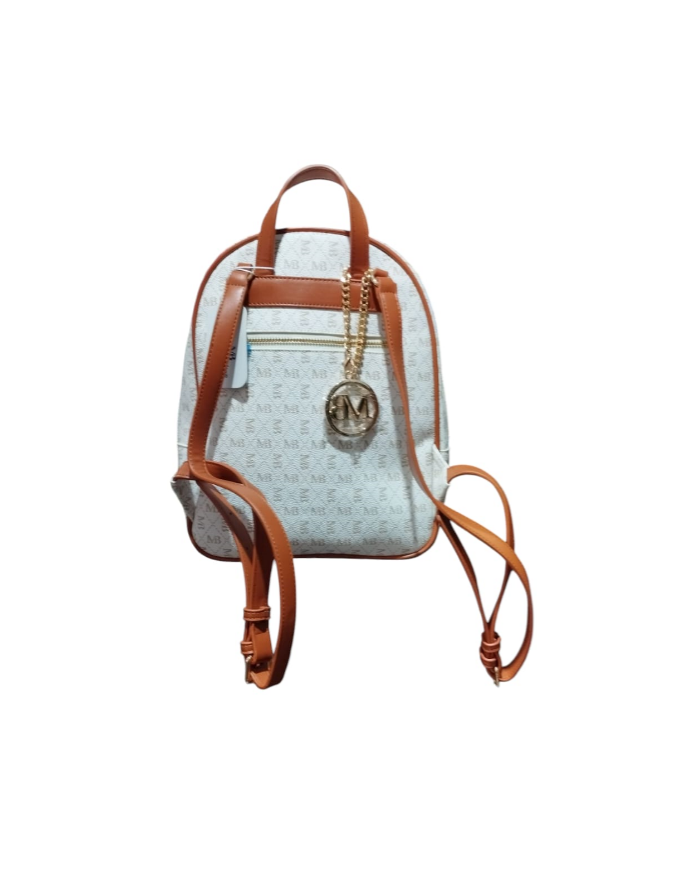 Michael Bolton zaino beige da donna con tre tasche esterne