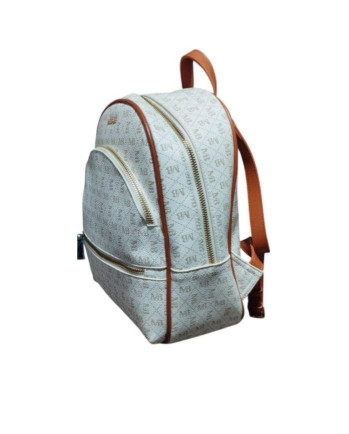 Michael Bolton zaino beige da donna con tre tasche esterne