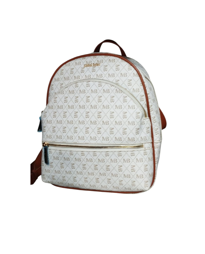 Michael Bolton zaino beige da donna con tre tasche esterne  1000000498363