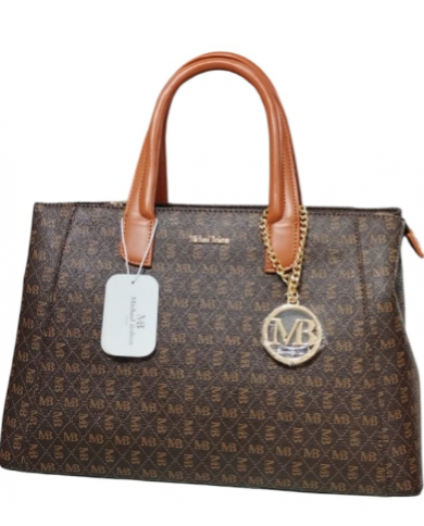 Michael Bolton borsa brown da donna con doppio manico allungabile e tracolla