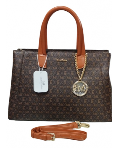 Michael Bolton borsa brown da donna con doppio manico allungabile e tracolla  1000000498295