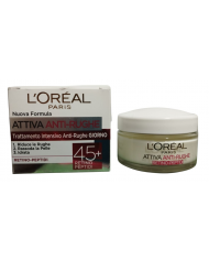 L'Oréal Paris Crema viso attiva anti-rughe con retino-peptidi  45+