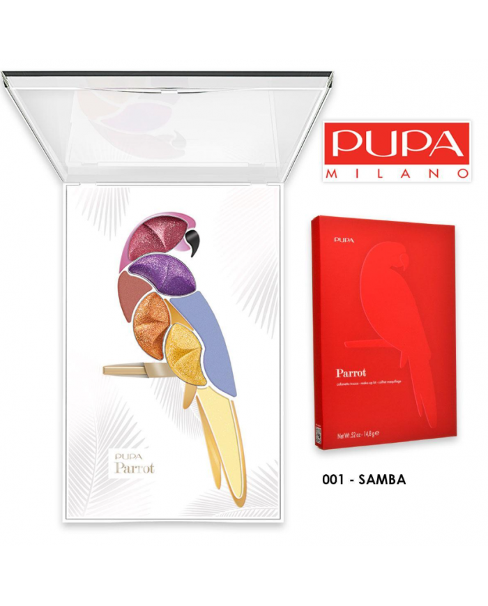 pupa trousse parrot n 001 make-up colori vivaci effetto satinato o metallico  8011607381999