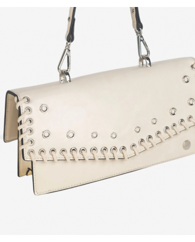 Volum Endrina Borsa a Mano Beige PU con Tracolla Regolabile Dettagli Artigianali