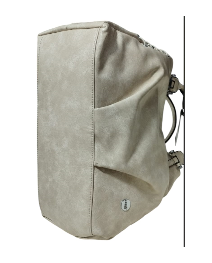 Volum Harisa Borsa a Mano Beige  con Tracolla Regolabile Dettagli Artigianali