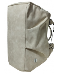 Volum Harisa Borsa a Mano Beige  con Tracolla Regolabile Dettagli Artigianali