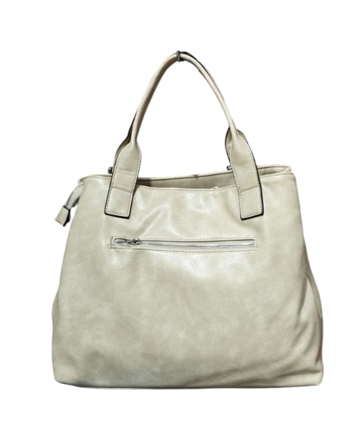 Volum Harisa Borsa a Mano Beige  con Tracolla Regolabile Dettagli Artigianali