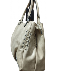 Volum Harisa Borsa a Mano Beige  con Tracolla Regolabile Dettagli Artigianali