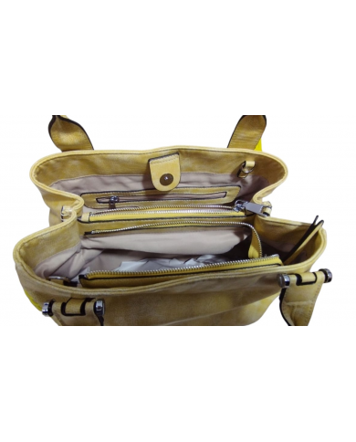 Volum Harisa Borsa a Mano Gialla con Tracolla Regolabile Dettagli Artigianali